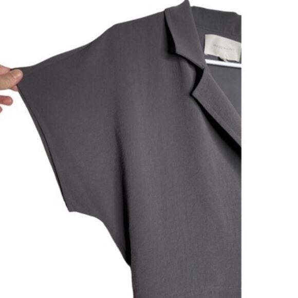 Brochu Walker Sheyla Otter gray wrap front tie waist jumpsuit size Medium - Picture 6 of 14